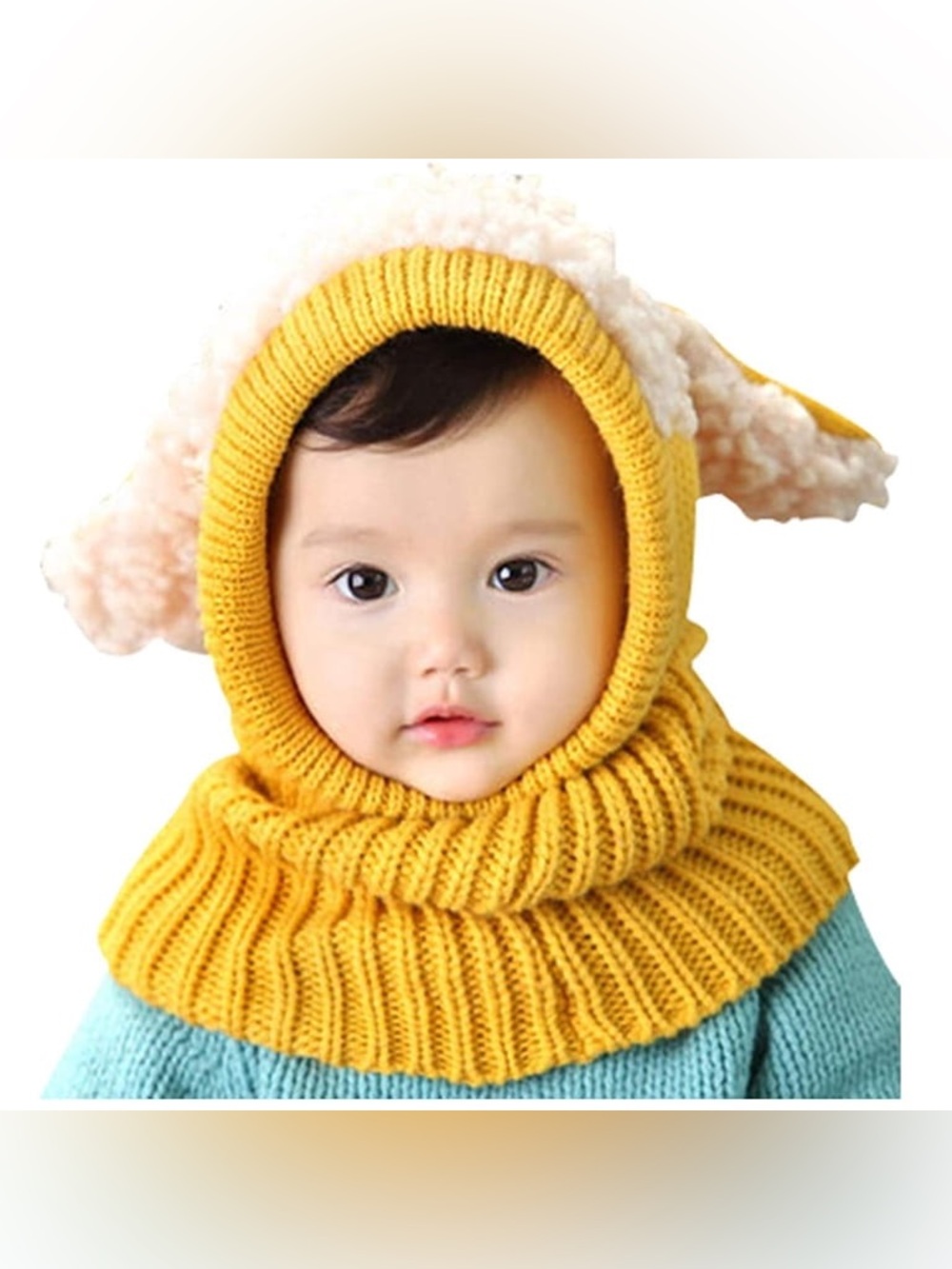 🌿10/$25 • Baby Hooded Scarf Earflap Knitted Cap